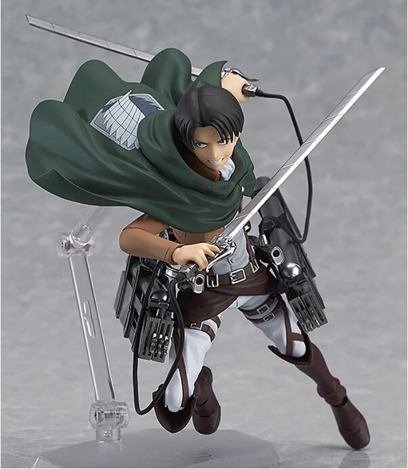 Figma 203 207 213 figurine en PVC attaque sur Titan figurines Anime Eren Jaeger Mikasa Levi Rivaille Ackerman figurine modèle jouet Gif