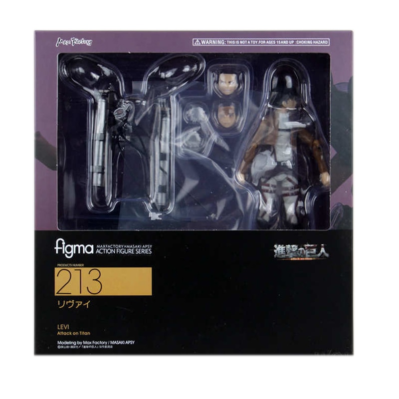 Figma 203 207 213 figurine en PVC attaque sur Titan figurines Anime Eren Jaeger Mikasa Levi Rivaille Ackerman figurine modèle jouet Gif