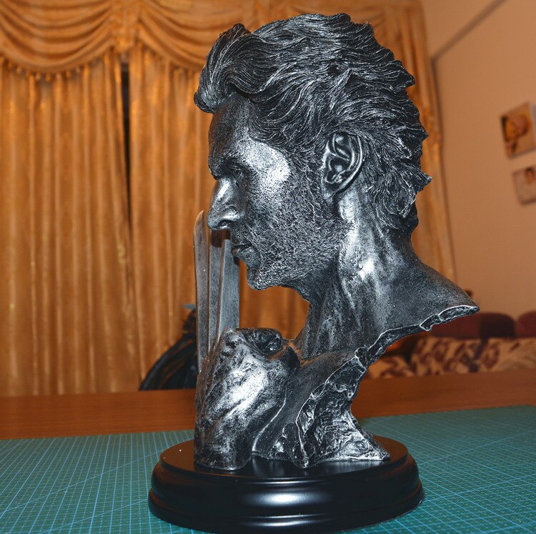 [Drôle] 30cm Super héros héros métal homme buste tête portrait 1/6 résine Action Figure statue à collectionner modèle décoration de la maison
