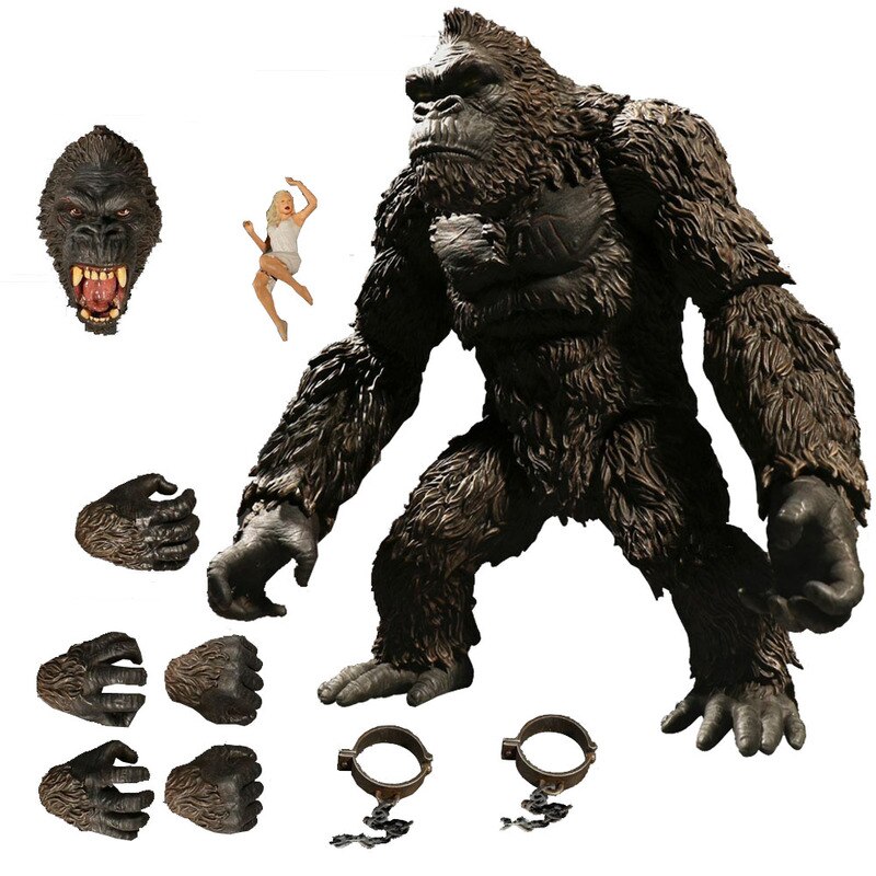 18cm Godzilla Vs roi gorille Kong squelette crâne île gorille monstres Anime figurine assemblé modèle jouets enfants