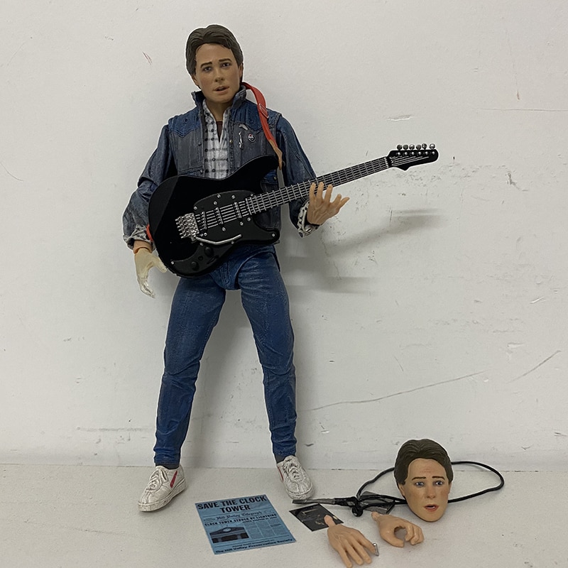 DOC Brown martin McFly – figurine de guitare, pour les oreilles, Neca Back To The Future, ii almanch sportif, Biff, tanen Ultimate, 1985, 2015