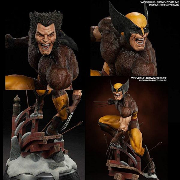 Statuette Wolverine marron