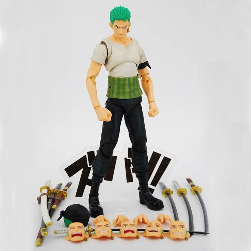 Figurine thème One Piece, Roronoa Zoro version Past Blue, PVC, 18 cm,jouet avec boîte, poupée, modèle à collectionner, cadeau,