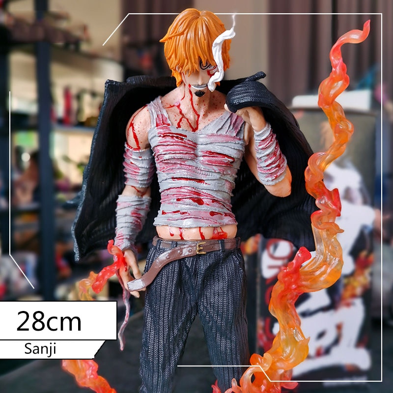 Sang Sanji – figurine de Collection en PVC, 28cm, dessin animé, une pièce, modèle grand Ronoa Zoro, cadeau pour Luffy Boys