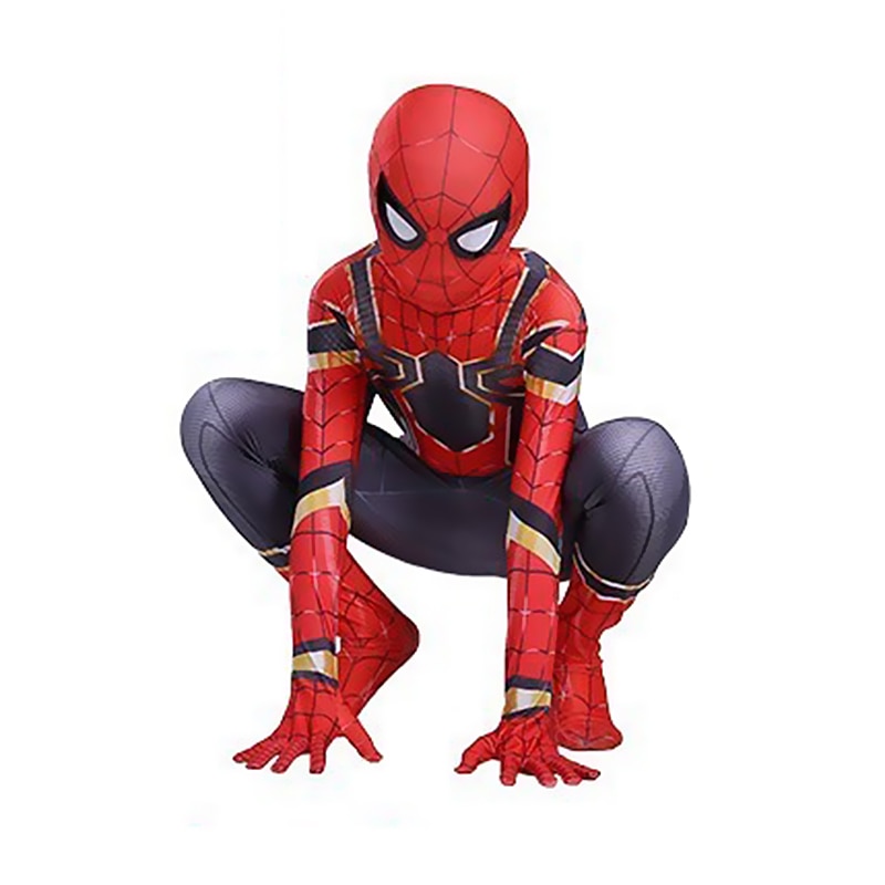 Costume de super-héros Spider-man, combinaison de Cosplay, pas de chemin, body de maison pour enfants, robe de Style 3D