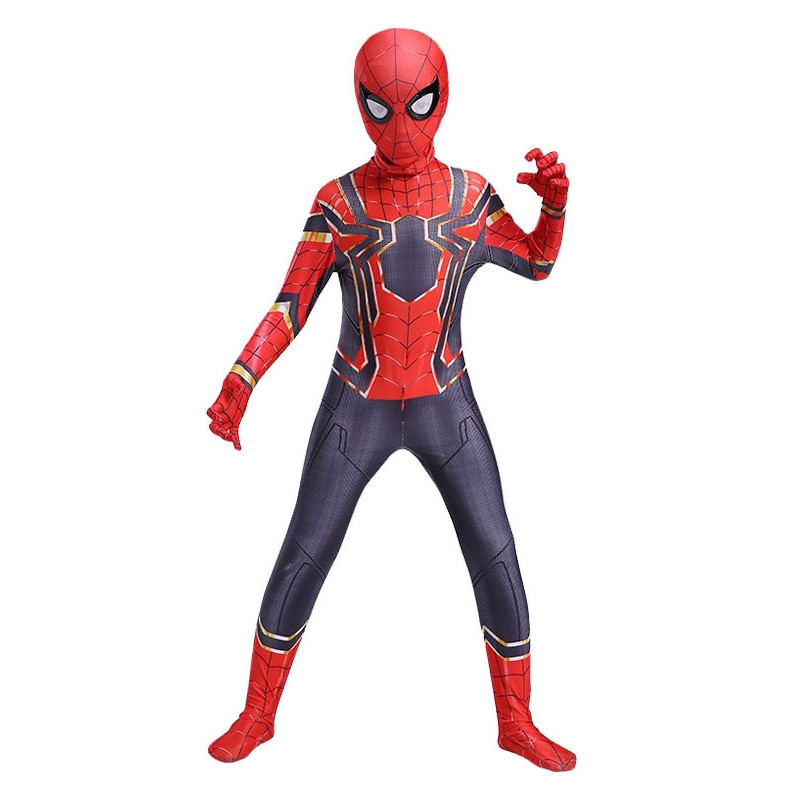 Costume de super-héros Spider-man, combinaison de Cosplay, pas de chemin, body de maison pour enfants, robe de Style 3D