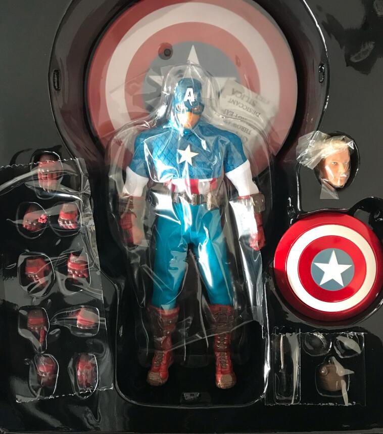 MEZCO – jouets figurines d'action Marvel Captain America Version One:12, collection BJD de haute qualité
