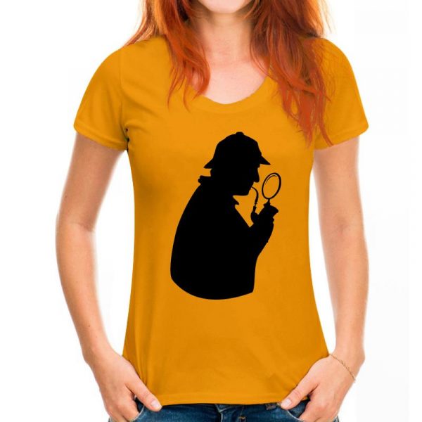 T-shirt avec silhouette de Sherlock Holmes