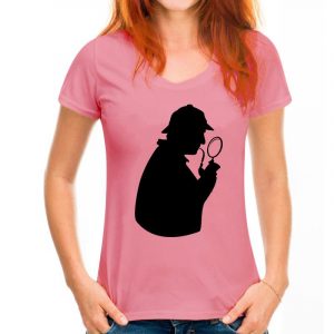 T-shirt avec silhouette Sherlock Holmes